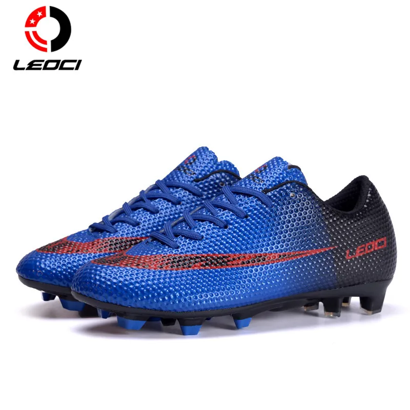 

LEOCI Men Women Kids Outdoor Football Boots Brand Trainers Sports Shoes Cheap Cleats Sneakers Crampons De Football Size 33-44