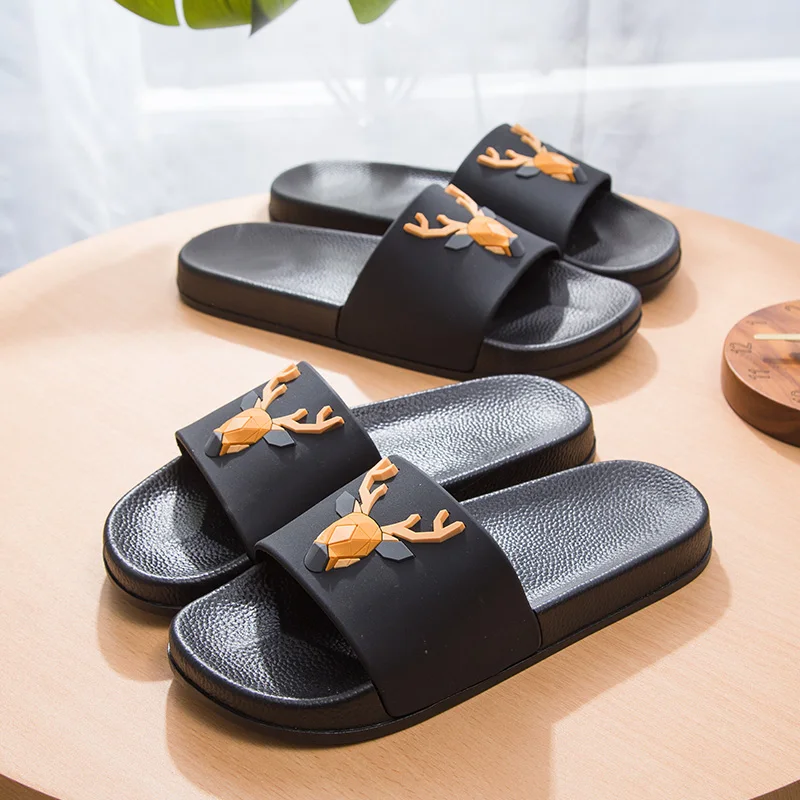 

Women Summer Slippers 3d Cartoon Deer Slide Sandals Slides Flats Beach Slides Home Slippers Slip On Bothe Sandals Women Shoes