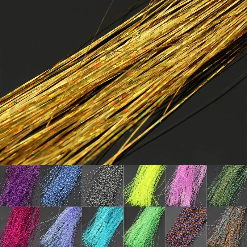 150//Bag Fly Tying Material Crystal Flash Holographic Fishing Lure Tying Making