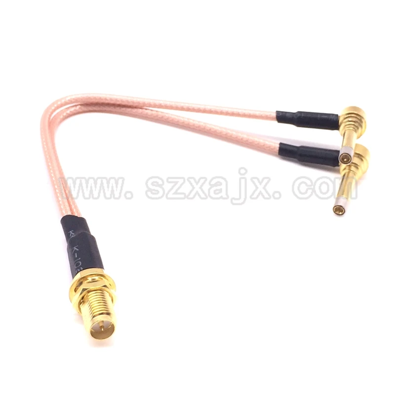 RP SMA female to Y type 2X IP 9 MS156 male Splitter Combiner cable