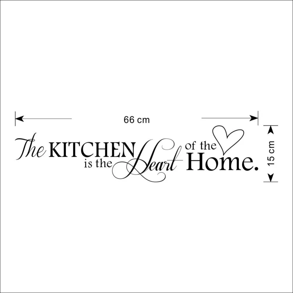Новая кухня сердце дома письмо шаблон настенная Съемная наклейка из ПВХ домашний декор DIY настенная роспись