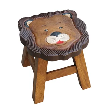 

Children's Stool Wood Cute Cartoon Animal Small Bench Home Fashion Creative Wood Stool Wooden Bench