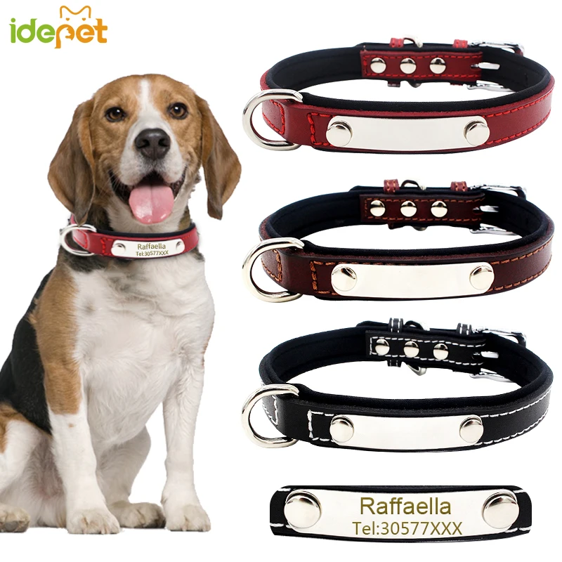 

Big Dog Collars for Pet Collar ID Tag Customized Puppy Cat Personalized Nameplate ID Collars for Dogs Engraved Tag Name Phone 3