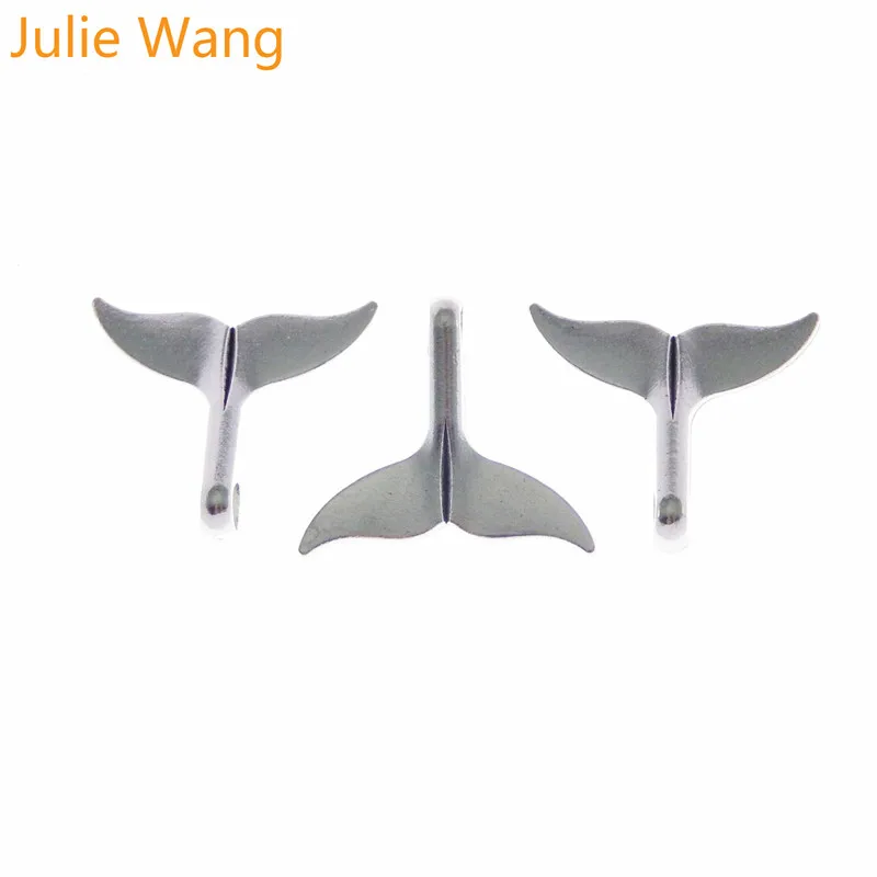 10 шт. шармы плавники Julie Wang из сплава хвост русалки рыба ожерелье с кулоном