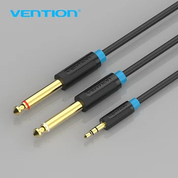 

Vention Audio Cable Double 6.35mm Male 1/4" Mono Jack to Stereo 1/8" 3.5mm Jack Aux Cord 3.5mm to Dual 6.5mm Adapter Jack