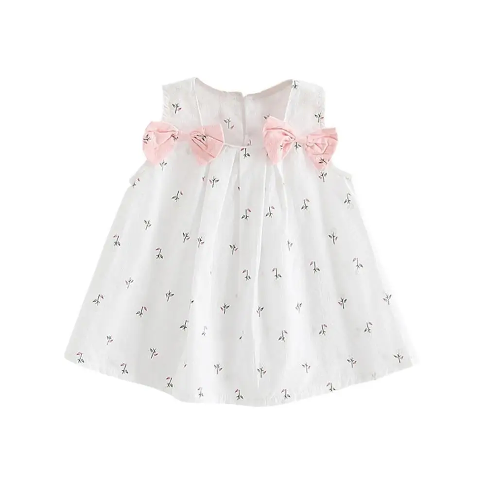 

Fashion Baby Girls Summer Sundress Kid Girls Suspenders Print Bow Vest Dresses Baby Clothes Sleeveless flral Dress 0-24 Months