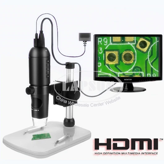 

10X - 200X 1080P HDMI USB HD Digital Lab Microscope Camera TF Card Video Recorder for HDMI TV LCD PC