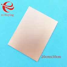 Placa laminada de cobre, placa lateral única ccl 20x30cm 1.4mm bakelite universal prática pcb diy kit 200*300*1.4mm
