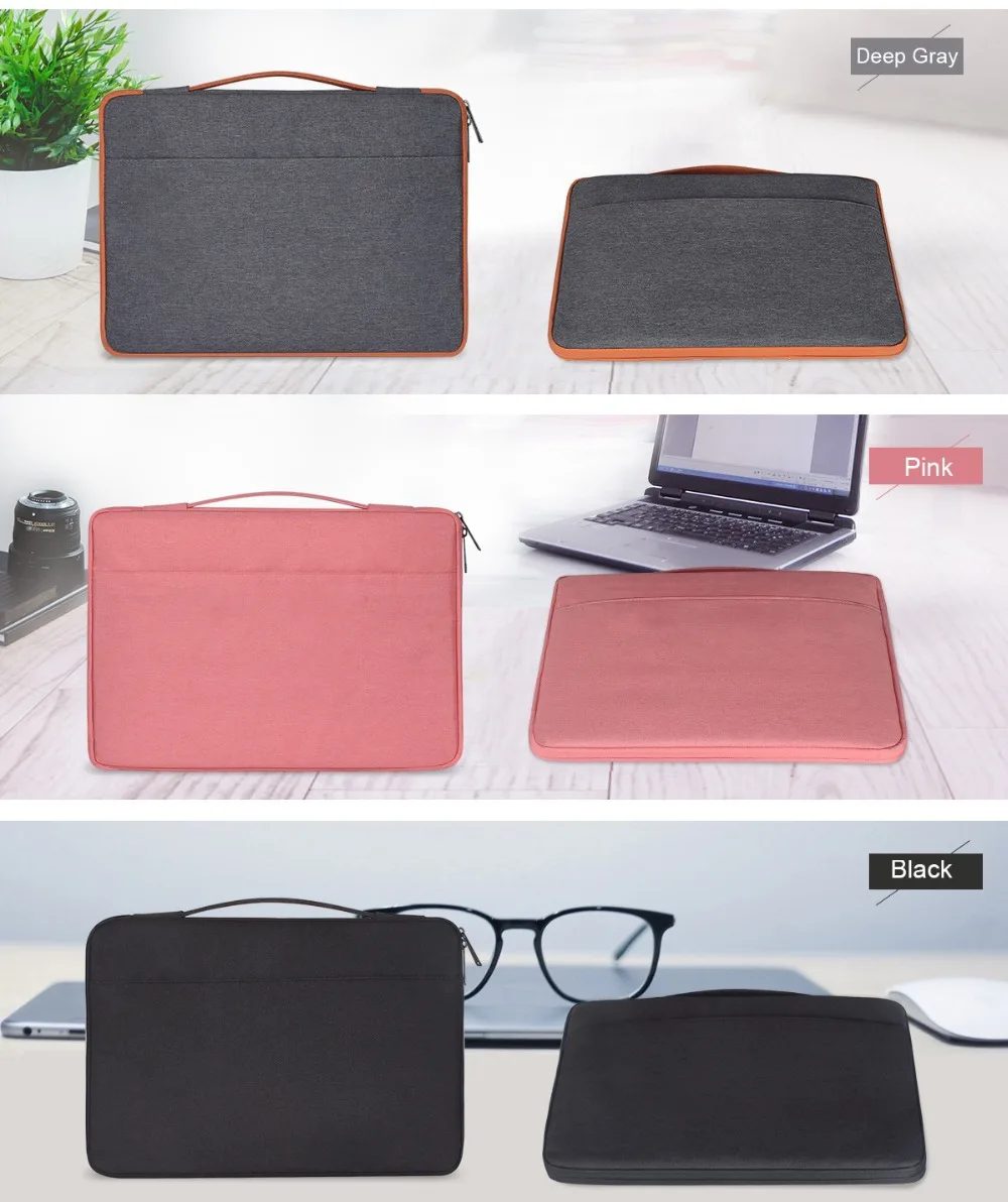 Laptop BagSleeve Case For Dell HP Macbook Xiaomi Surface Go Pro 3 4 Men Women Portable 10 11 12 13 14 15.6 Notebook Handbag (3)