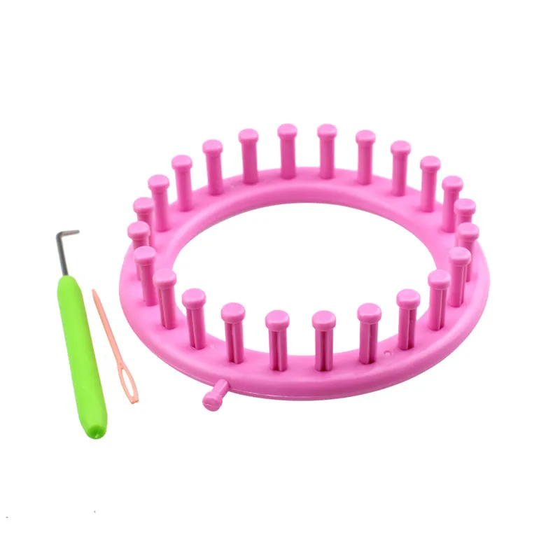 8pcsset DIY Knitting Tool Set Round Knitter Looms Ring Yarn Needle Sock Scarf Hat Maker Chirldren DIY Ball Yarn Weave Loom Set  (9)