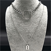 Углерод атома Нержавеющая сталь ожерелье для женщины золотой цвет подвеска с научной тематикой ювелирные изделия-ожерелья N19281