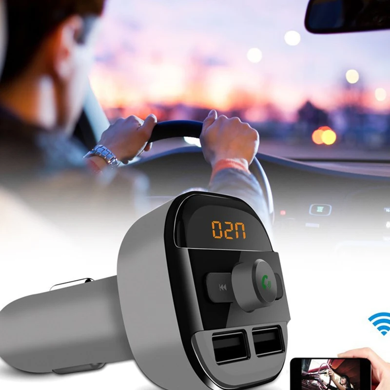 Bluetooth Car Kit Wireless FM Transmitter Modulator USB MP3 Audio Player A