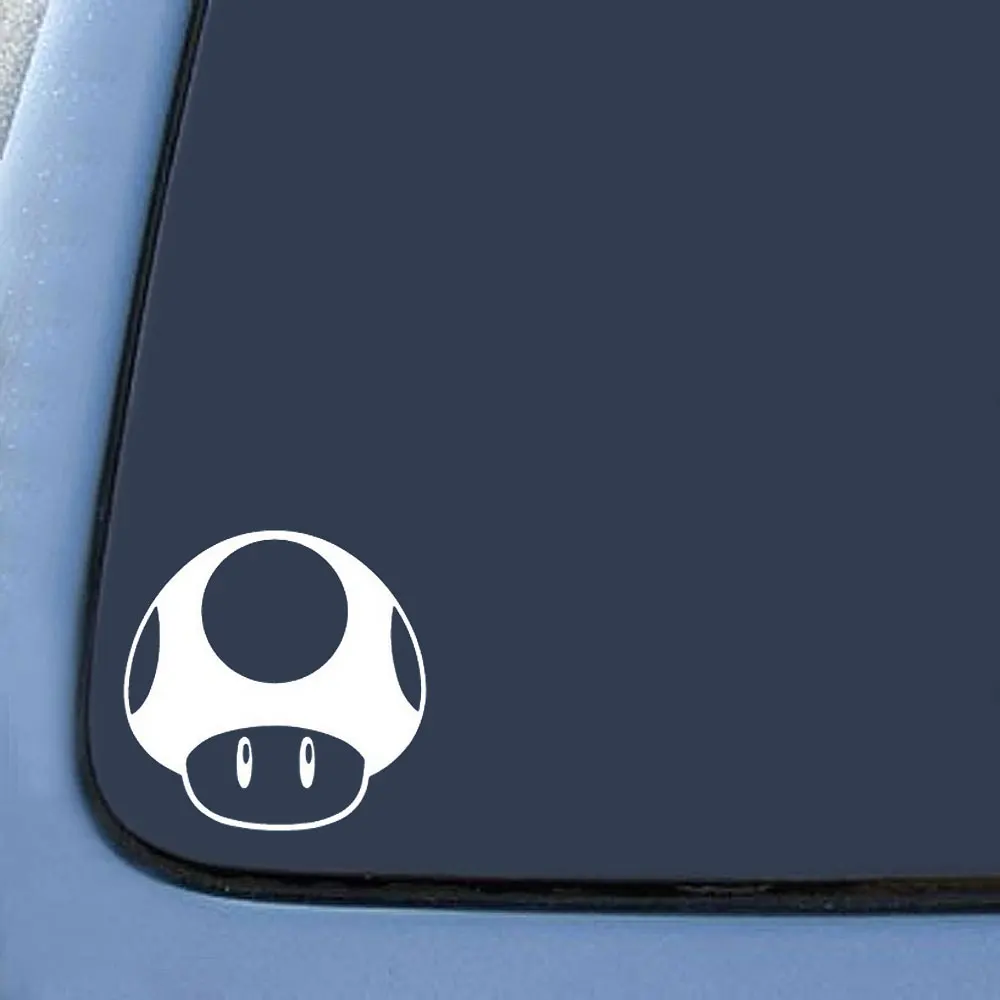 1             24cm15cm Mario Up Mushroom  Sticker Vinyl Bumper Stickers For Car Truck Window Tool Boxes Wall Laptop Notebook Car Sticker Decals