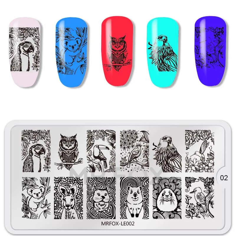 

Nail Stamping Template Animal Series Unicorn Flamingo Cat Owl Tiger Manicure DIY Image Plate Nail Art Decoration Accessory