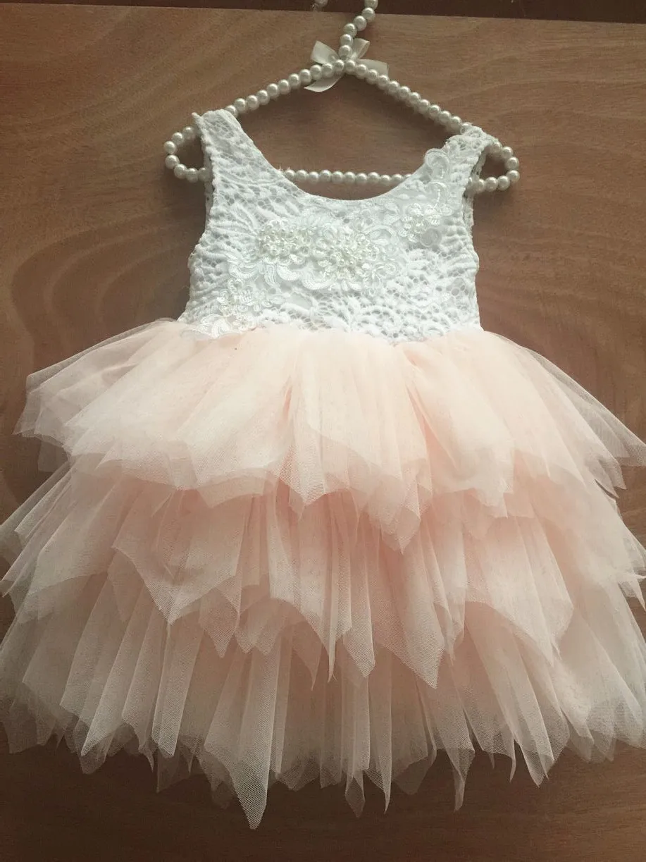 

Children's Wear New Cake Tutu Princess Dresses Birthday for Baby Girl Lace Lovely Girl Flower Dress for Wedding