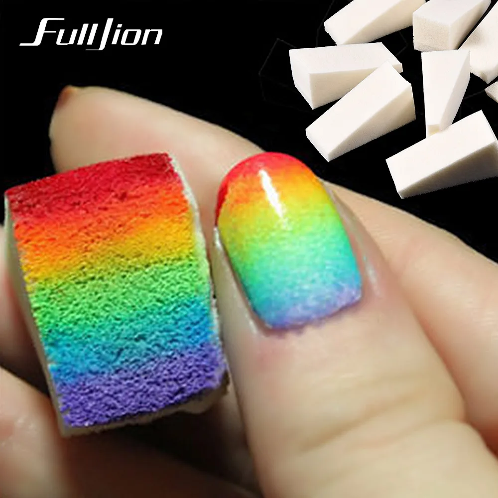 Fulljion 8 шт DIY градиентные губки для ногтей пилки для ногтей гель для изменения цвета лак для ногтей оборудование маникюрные наборы инструментов для дизайна ногтей