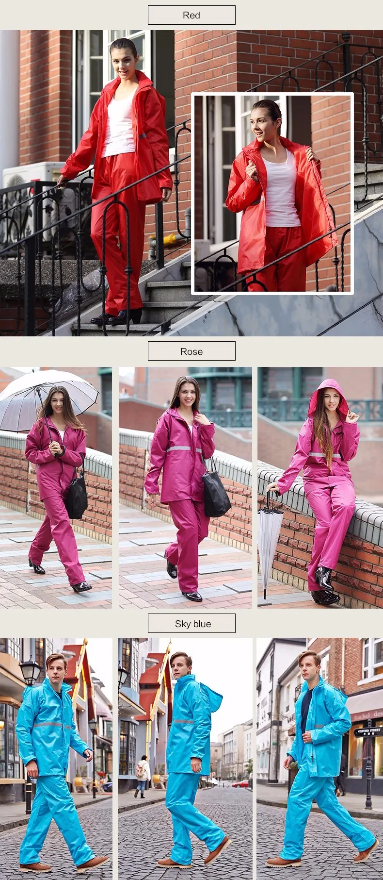 Poncho Impermeable de doble capa para hombre y mujer, chaqueta Impermeable  para montar en el exterior, ropa de lluvia, traje de pantalón - AliExpress