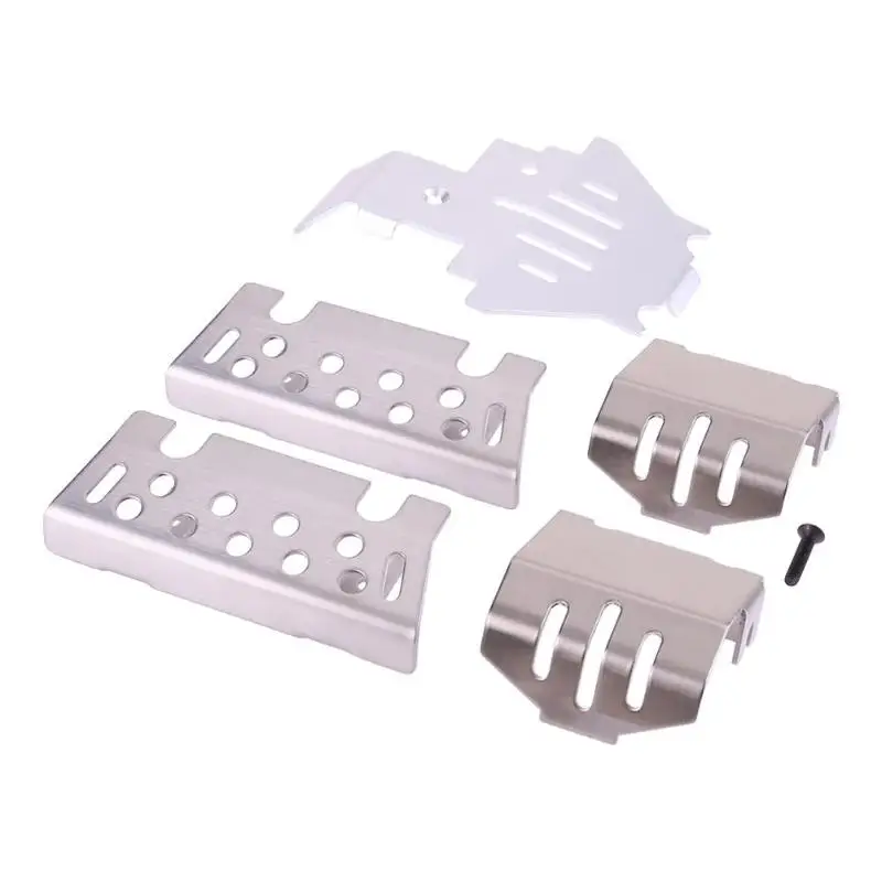 

5Pcs/set TRX4 Stainless Steel Front Bumper Lower + Axle + Gearbox Mount Protection Skid Plate Set For 1/10 RC Crawler RC Trx 4