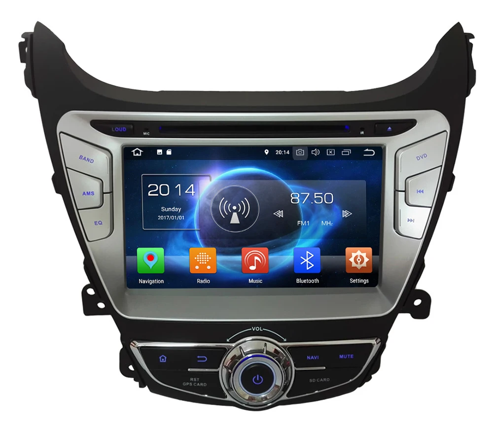 Excellent 8" Octa Core 4G Android 8.1 4GB RAM 64GB ROM RDS Car DVD Player Radio GPS Glonass Navigation For Hyundai Elantra I35 2014 2015 0