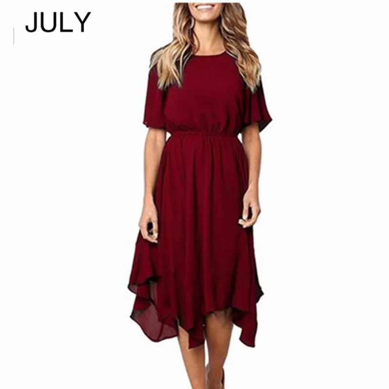 

Short Sleeve Belt Women Dresses O Neck Bodycon Sexy Dress Summer Iirregular Solid Midi Dress For Ladies Vestido