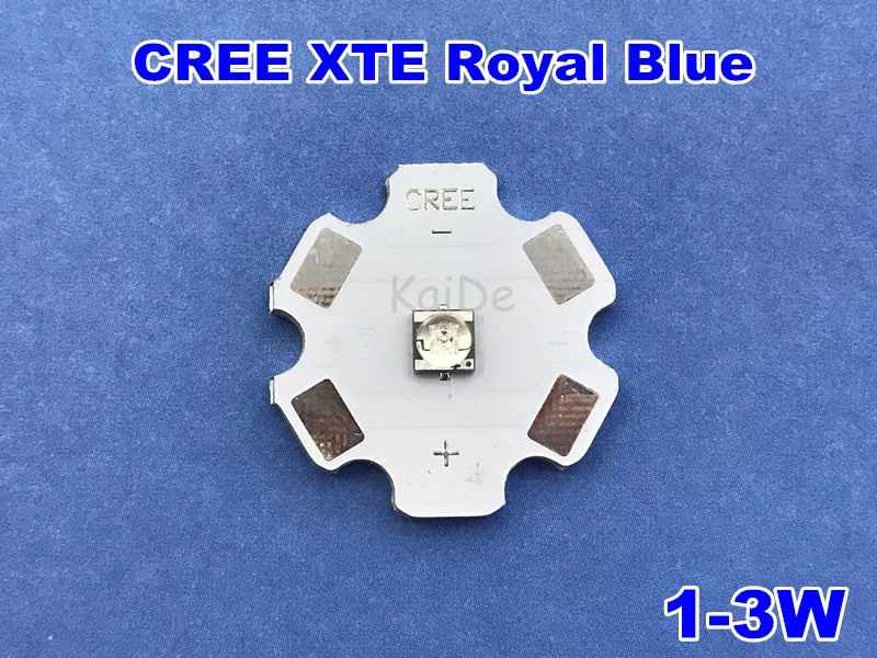 

CREE XTE royal blue led wavelength 455nm 1W2W3W input 3V 300-1000MA 16mm20mm PCB welding 5pcs/lot
