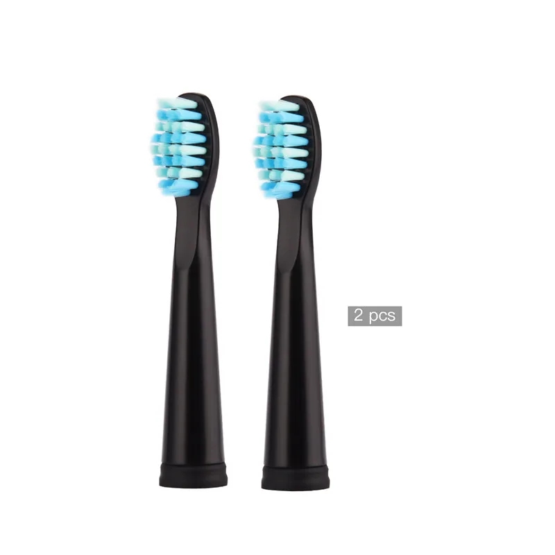 Переносная электрическая зубная щетка Seago 2 шт. сменные насадки для электрической зубной щетки для взрослых DC094 водонепроницаемый 45 - Цвет: Black