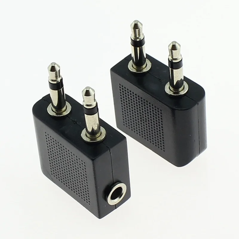 10pcs Aircraft Headset Adapter Plug Audio Cable Connector Jack 3.5mm