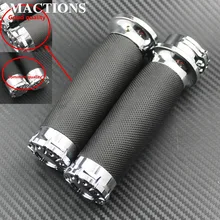 Детали для мотоцикла, рукоятка, рукоятка, ручная, черная, CNC " 25, руль, рукоятки для Harley Sportster Touring Dyna Softail, на заказ