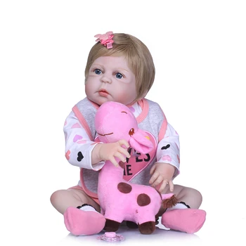 

55cm New Full Body Silicone Reborn Baby Doll Toys Newborn Girl Baby Doll Christmas Gift Bebes reborn menina bonecas
