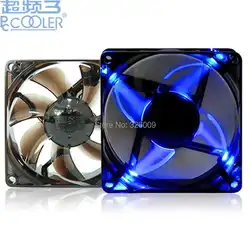 PCCOOLER f126b 12 см вентилятор заменить Процессор охладитель охлаждения для корпуса компьютера синий светодиод прозрачный черный