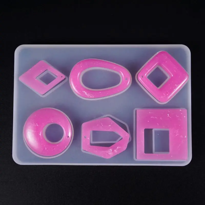 1pc Silicone Acrylic Earring Necklace Pendant Mold Resin Casting Mold Jewelry Making