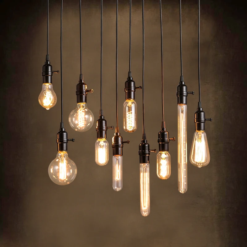 

Vintage Pendant Lights Luminaire Lamp Loft E27 Hanglamp Lustre Lamparas Colgantes For Restaurant Kitchen Home Lighting Abajur