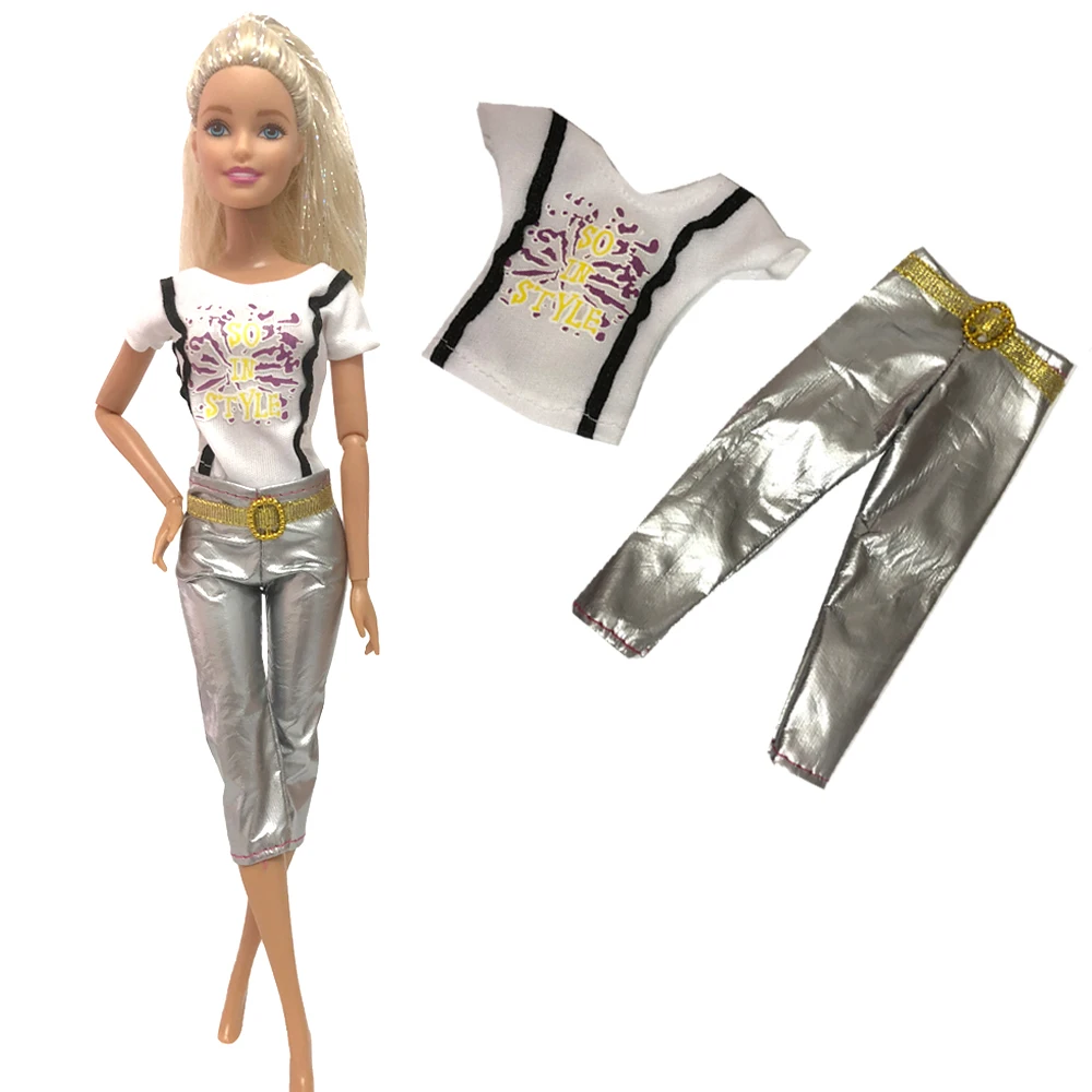 

NK 2019 Newest Doll Casual Handmade Party Clothing Top Fashion Design Clothing For Barbie Doll Accessories Girls Gift 005A DZ