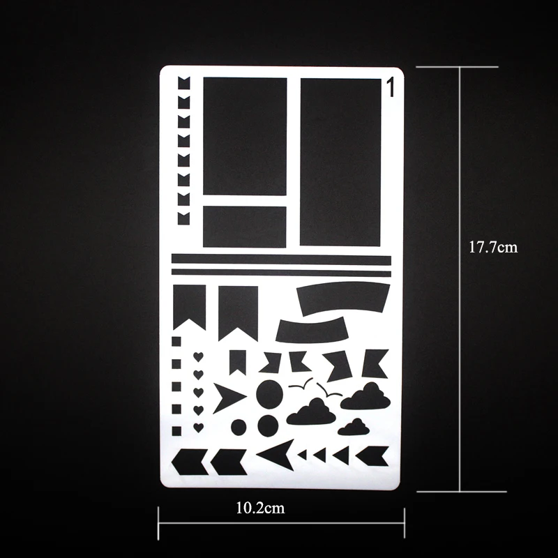 6 шт. набор трафаретов для татуировок для детей DIY Bullet Journal трафарет для альбом для рисования шаблоны для рисования 10,2*17,7 см