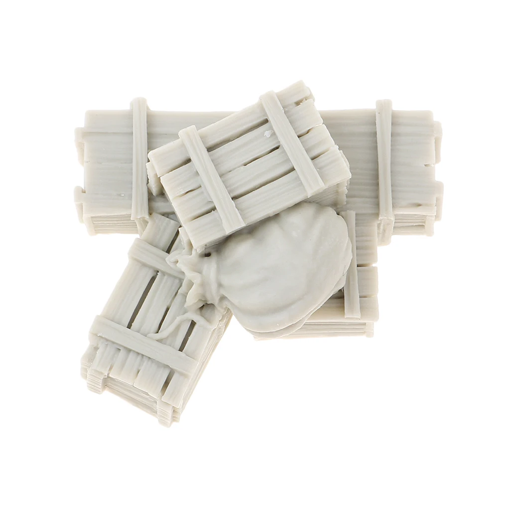 1/35 Resin Soldier Figure Scenario Accessories Set Toys with Boxes and Bags Model 1/35 Resin Soldier Figure Scenario Accessories Set Toys with Boxes and Bags Model