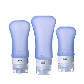 

3pcs/pack Cute Emulsion Refillable Bottles travel plastic Shampoo and shower gel collection set Empty Bottle 37ml 60ml 89ml