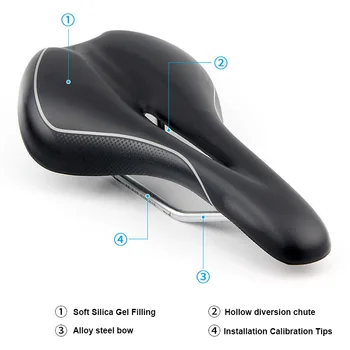

Comfortable Bike Seat for Men Padded Bicycle Saddle with Soft Cushion for Mountain Bike B2Cshop
