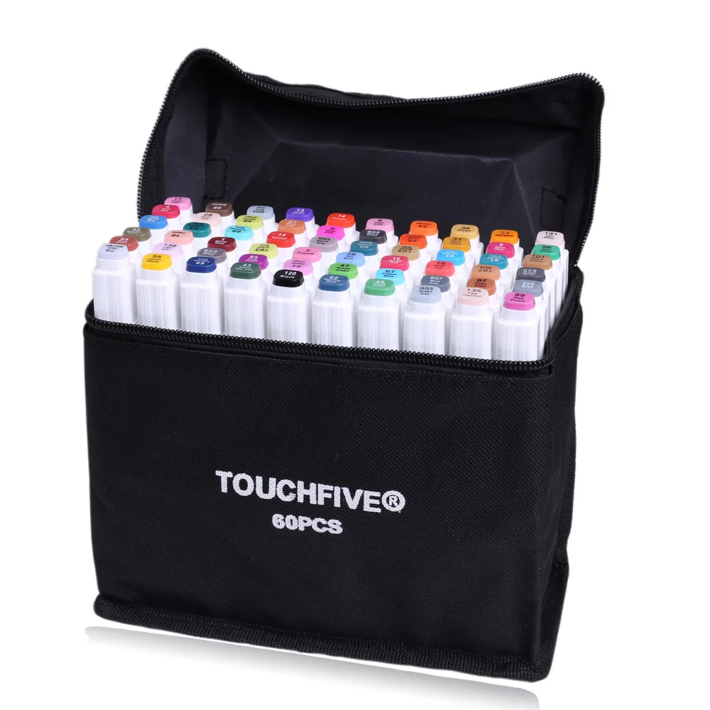 Маркеры TouchFive 30/40/60/80/168 цветов фломастеры для рисования на спиртовой масляной