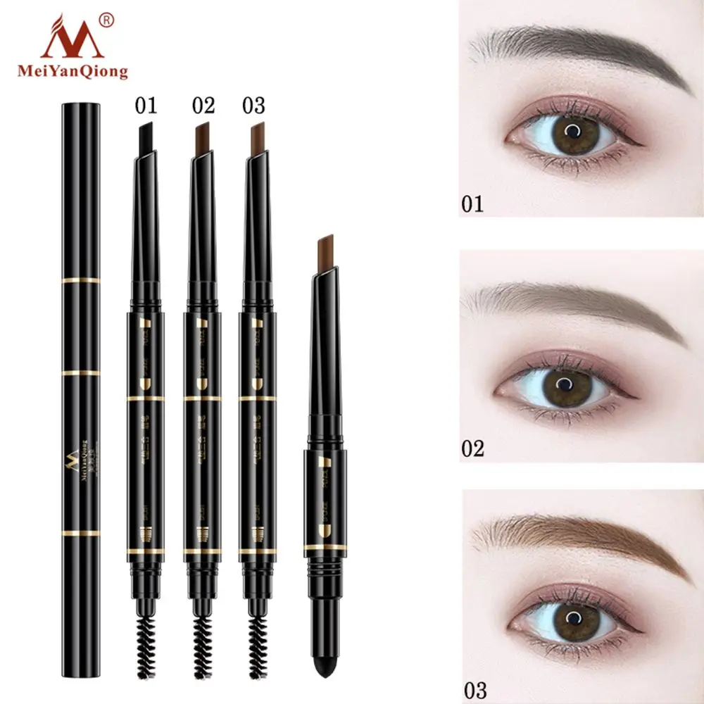 

MeiYanQiong Eyebrow Pencil 3 in 1 Auto Waterproof Eye Brow Shades Brush Powder Automatic Eyebrow Pigment Makeup Beauty Tool