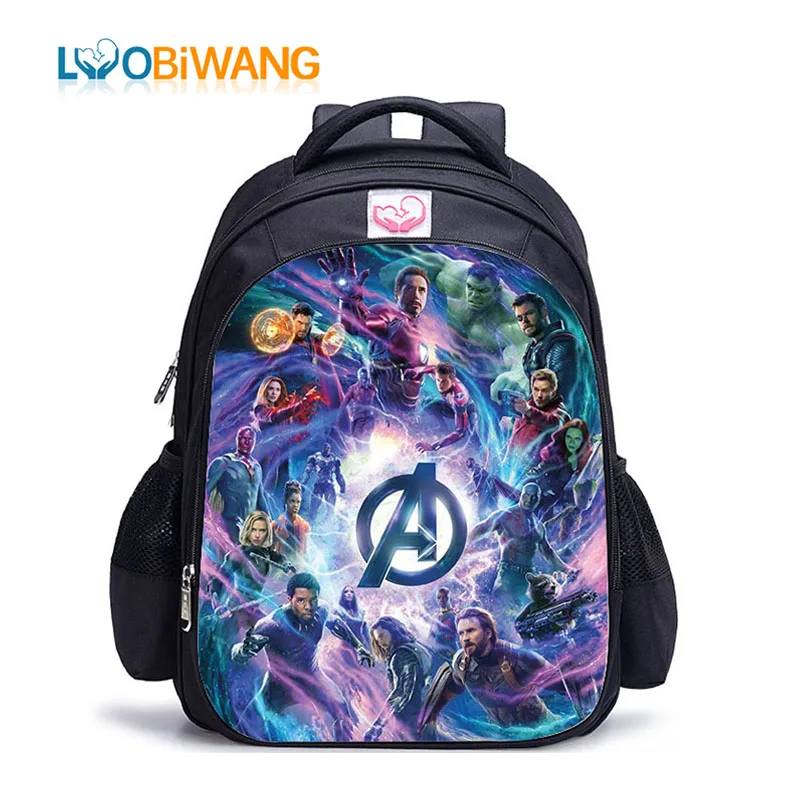 

LUOBIWANG Avengers Children School Bags Infinity War Backpack for Teenagers Popular Movie School Bags for Boys Sac A Dos Enfant