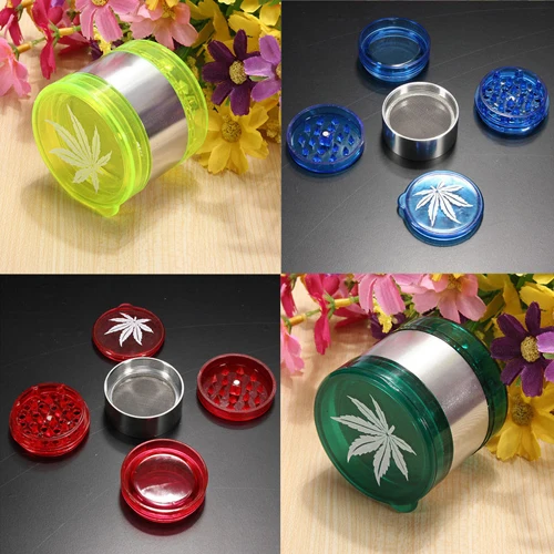 

NEW Leaf Design Herbal Herb Tobacco Grinder Smoke Crusher Hand Muller 5 Layer BI4T