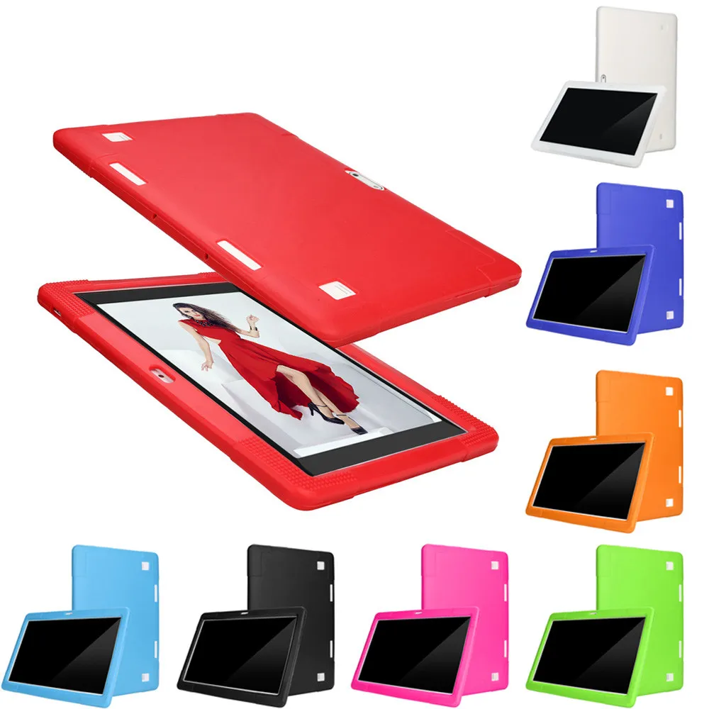 

For 10 10.1 Inch Android Tablet PC Universal Silicone Case Cover Support bracket function silicone impact resistance