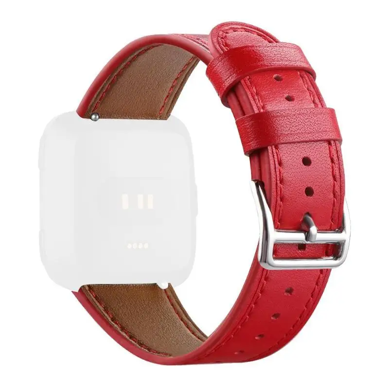 Классический кожаный регулируемый ремешок для часов браслет наручный ремешок на замену для Fitbit Versa Смарт часы