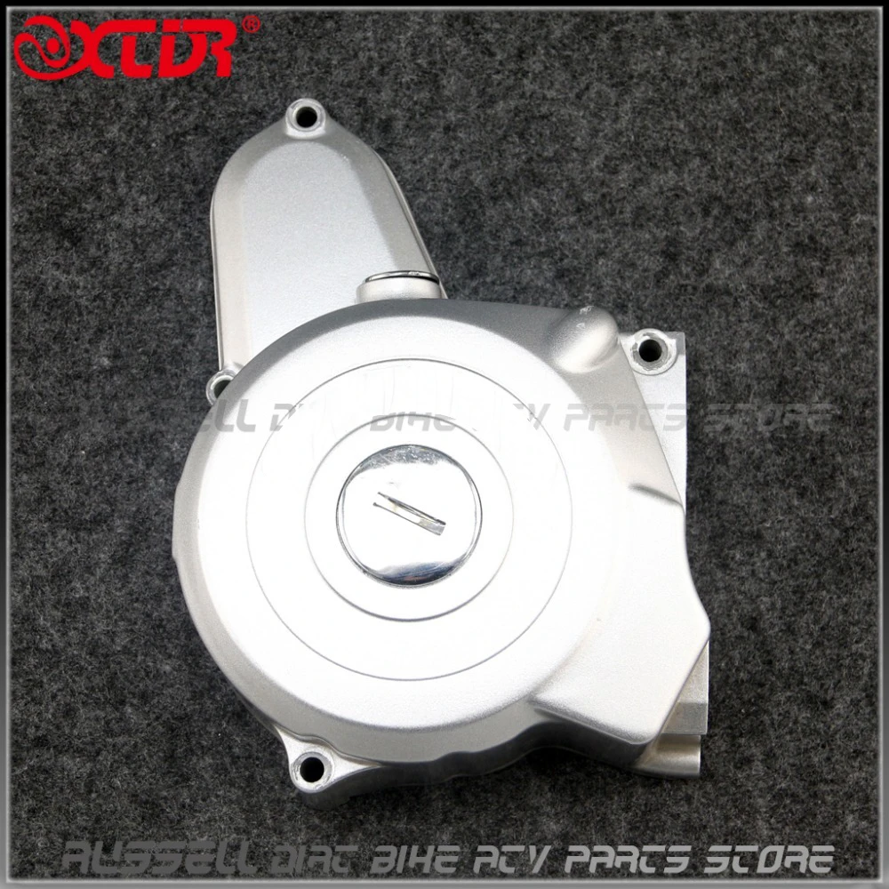 125cc Quad Dirt Bike ATV Buggy Silver Engine Sprocket Chain Cover Case 90-110