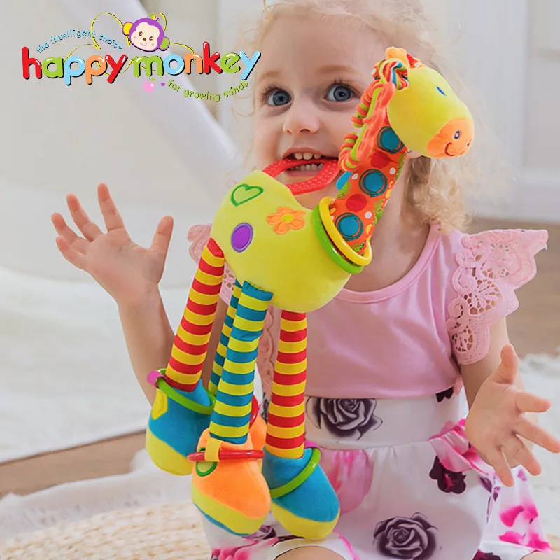 0-1T baby animal Teethers giraffe Bed Hanging baby toys for teeth ,4 colors