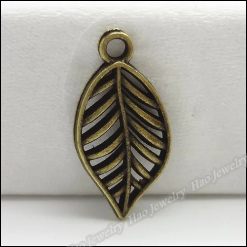 

200pcs Vintage Charms Tree leaf Pendant Antique bronze Zinc Alloy Fit Bracelet Necklace DIY Metal Jewelry Findings