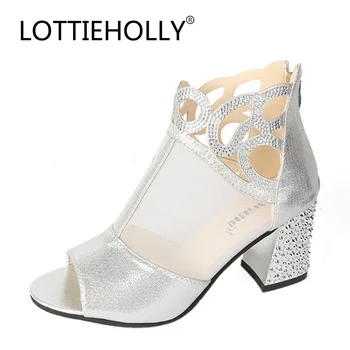 

2019 Peep Toe Women Pumps Fashion Hollow Breathable Shoes Elegant Heels Ladies Gladiator Footwear Wedding Shoes #APRBS5636