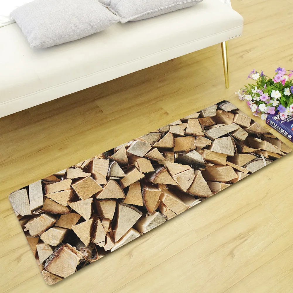 3D деревянные зерна печатных уличный дверной коврик Добро пожаловать ковер современные коврики для кухни коврик из микроволокна моющиеся ковры для кухни ковер в зал
