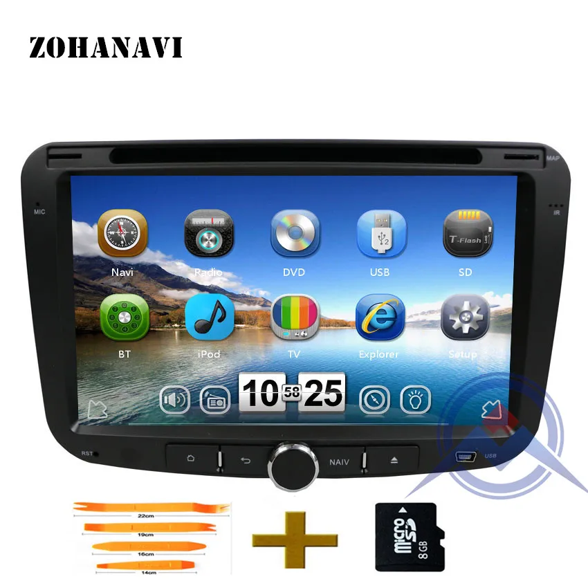 ZOHANAVI 2 din 7 дюймов автомобиля DVD gps для Geely Emgrand EC7 2008 + автомобильное радио с