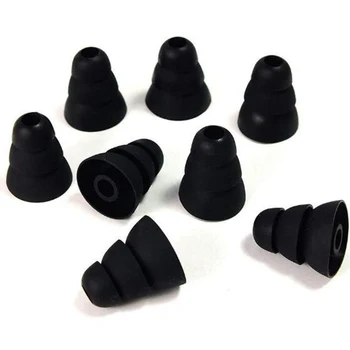 

Triple Three Flange for Beats Noise Isolate Silicone Cushion Ear Bud Tips with 4mm Connector Hole, Fit for Most In Ear Earphone